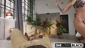 Tattooed Blondie Ria Sunn Interracially Banged After Blowjob