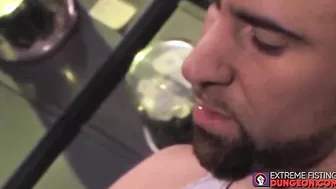 Extreme gay fisting leaves his asshole gaping wide open