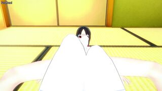 Giving A Footjob To Futanari Kaguya Shinomiya from Love Is War