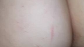 Sneaky link in thick white girl's fat ass