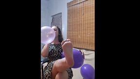 blowing until it pops