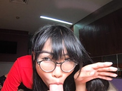 Cute Thai femboy teen intern BJ and anal