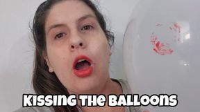 Kissing Balloons with Red Lipstick – Leaving Perfect Lip Marks