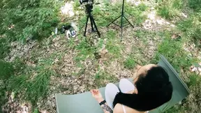 Massive Black Dick POV Facial in Outdoor Backstage