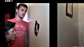 Amateur fooled into passionate gloryhole BJ