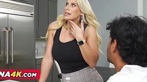 Busty Blonde MILF Sadie Rose Gets Pussy Drenched in College Dude Cum