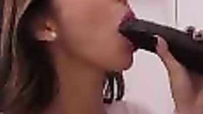 Babe is in a glory hole room for the first time and she'll play with a BBC