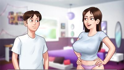 Stepsis with massive boobs flaunts her curves & thick hips in a cartoon game