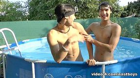 Enjoy summer fun in the pool with Aston twins - EastBoys