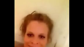 Fire crotch plays with pussy in tub