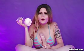 POV Fleshlight Jerking Handjob