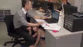 Under-the-Table Seduction: Naughty JAV Mistress Takes Control