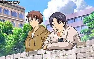 Lascive anime gets nipples licked