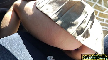 PUBLIC UPSKIRT VIEWS BUTTPLUG GIRL IN CONVERSE SNEAKERS