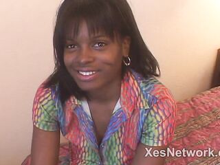 Curious nineteen yr old Ebony Hotty takes it in the Booty in Ebony Anal Teen Movie