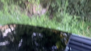 Car Fun parked in a field after the gym 😏