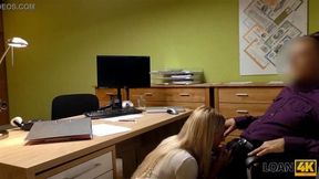 LOAN4K Dude helps a blonde girl when she needs extra cash for car