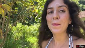 Slicked Face Blowjob on Beach &mdash;  Cum Stroll