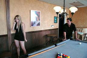 Alexia fucking in the bar with her tits