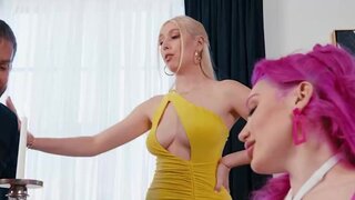 Playful Lily Lou fucks Kay Lovely with her new sex toy