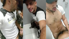 dei e fodi o safado dentro do banheiro do supermercado, sai com saco vazio de leite, delicia.