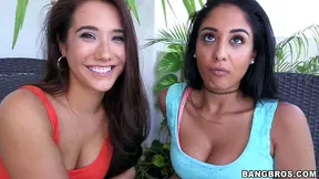Eva Lovia & Sasha Meow Enjoy Sultry Lesbian Threesome Together