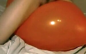 Twink Humping and Cumming on an Inflatable Orange Balloon