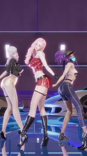 Key moment from &quot;MMD BlackPink - Shut Down Ahri Seraphine Kaisa Evelynn Sexy Kpop Dance League of Legends KDA&quot;