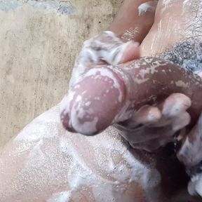 Video my big pen indian boy while showering in bathroom