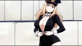 Anime girls in seductive poses and sensual scenes