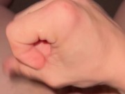 Late night study jerk off and cum