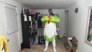 vinyl Suit Gasmask Breathplay and Costume Play