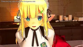 Busty teen Hentai Maid gives amazing blowjobs!