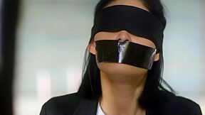 Malay Beauty Denise Tan Tape Gagged + Blindfolded