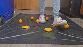 Crocs and socks orange juicing