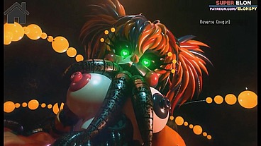 Fun Night At Freddy's [ FNAF Parody Hentai Game PornPlay ] Ep.3 muscular security guard pegged by a spooky monster animatronic