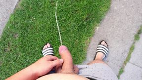 Hungarian guy peeing in a deserted area. Ep2