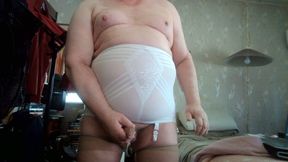 GIRDLED - masturbating wiener  cum