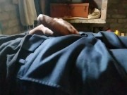 Desi indian big cock handjob on bed