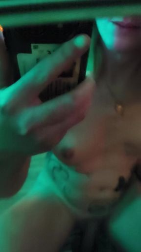 Young transgender girl with big dildo