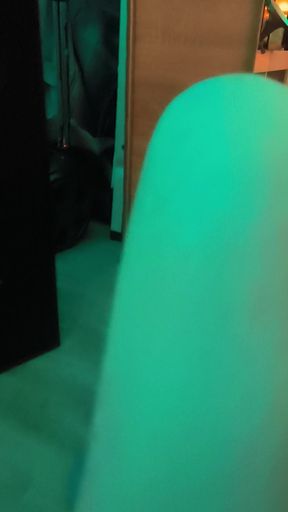 Young transgender girl with big dildo