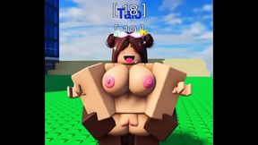 fucking slutty e girl on roblox cumbat