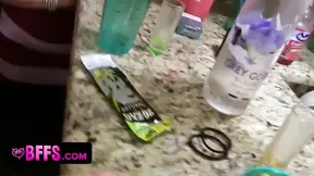 Lascivious ladies with loose morals sucking & fucking during real bachelorette party