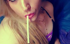 Blonde Sissy Smoking Long White 120's