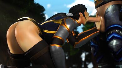 Human captain Ashtinn sucking Stormwind Guard in Elwynn Forest (clothed + nude)