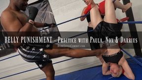 BELLY PUNISHMENT - Practice with Paula, Nox & Darrius