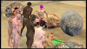 Big Gay Interracial Sex Adventure At The Beach - 3d Porn