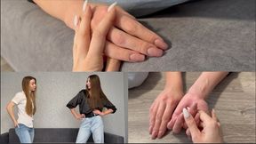 Chloe turns Nastya into a real doll and plays with her hands and fingers (custom video)