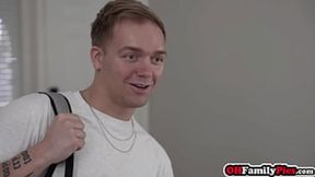 Hot natural tits MILF stepmom Jasmine Daze dances for guys