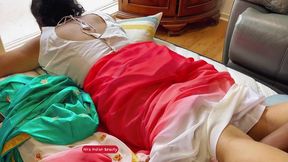 Desi Romance in Saree - Hottest Sensual Massage - Big Ass and Leg Massage - Moaning and Dirty Talk